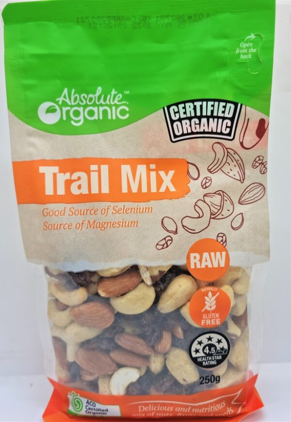 Absolute Organic Nuts – Trail Mix (250g) Australia
