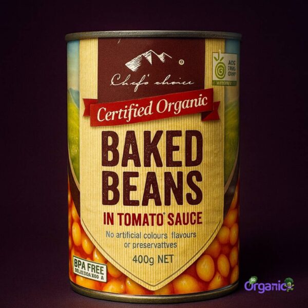 Chef’s Choice Organic Beans Baked in Tomato Sauce (400g) Australia